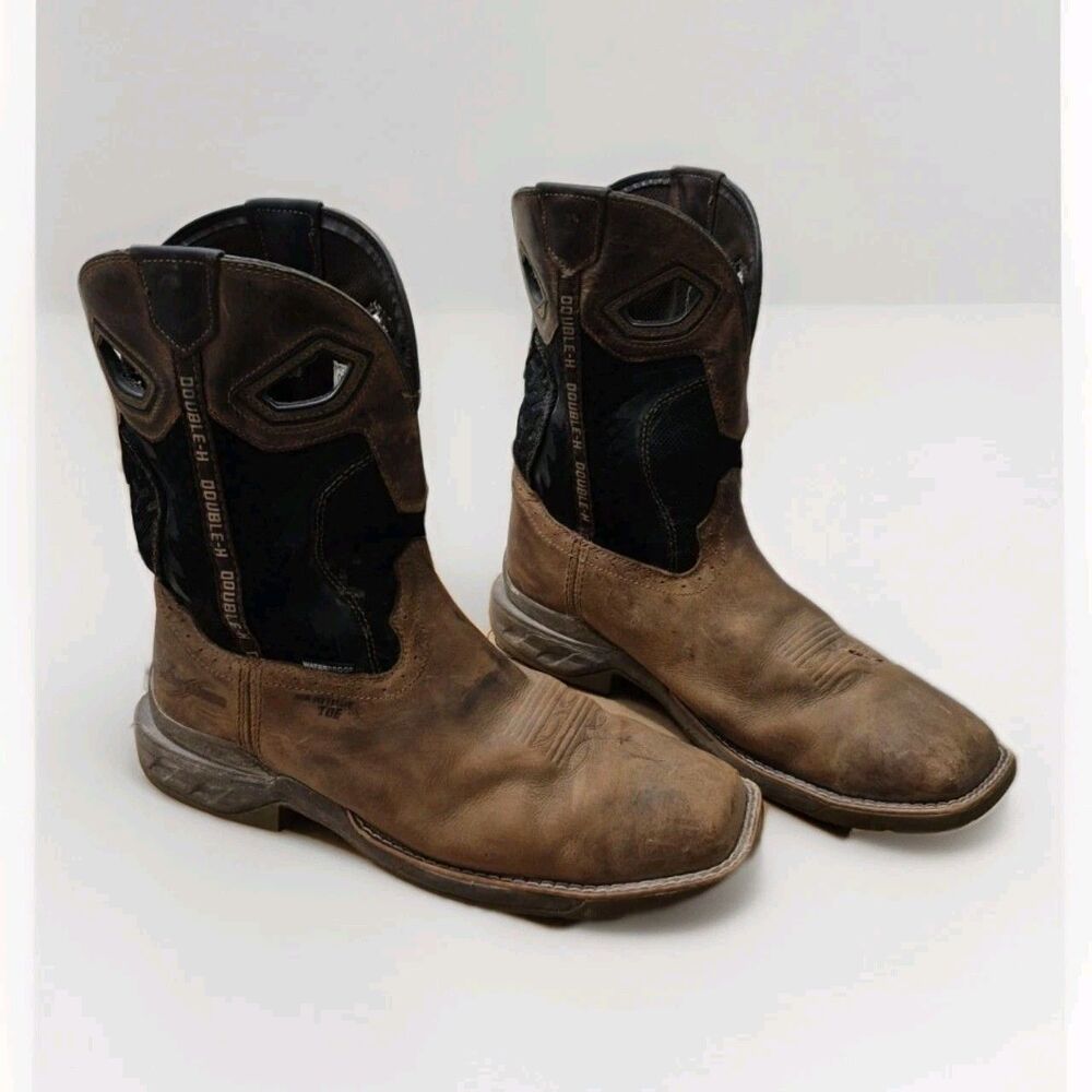 Double H Phantom Rider Boots Men's 11.5D Brown Black EH Composite Toe DH5366
